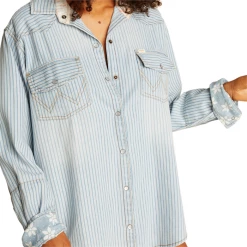 Billabong Headed West 2 Long-Sleeve Demin Shirt - Women's -Deals 686 Store billabong headed west 2 long sleeve demin shirt women s 4